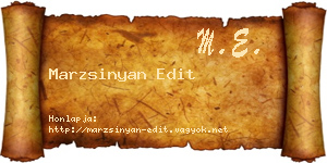 Marzsinyan Edit névjegykártya